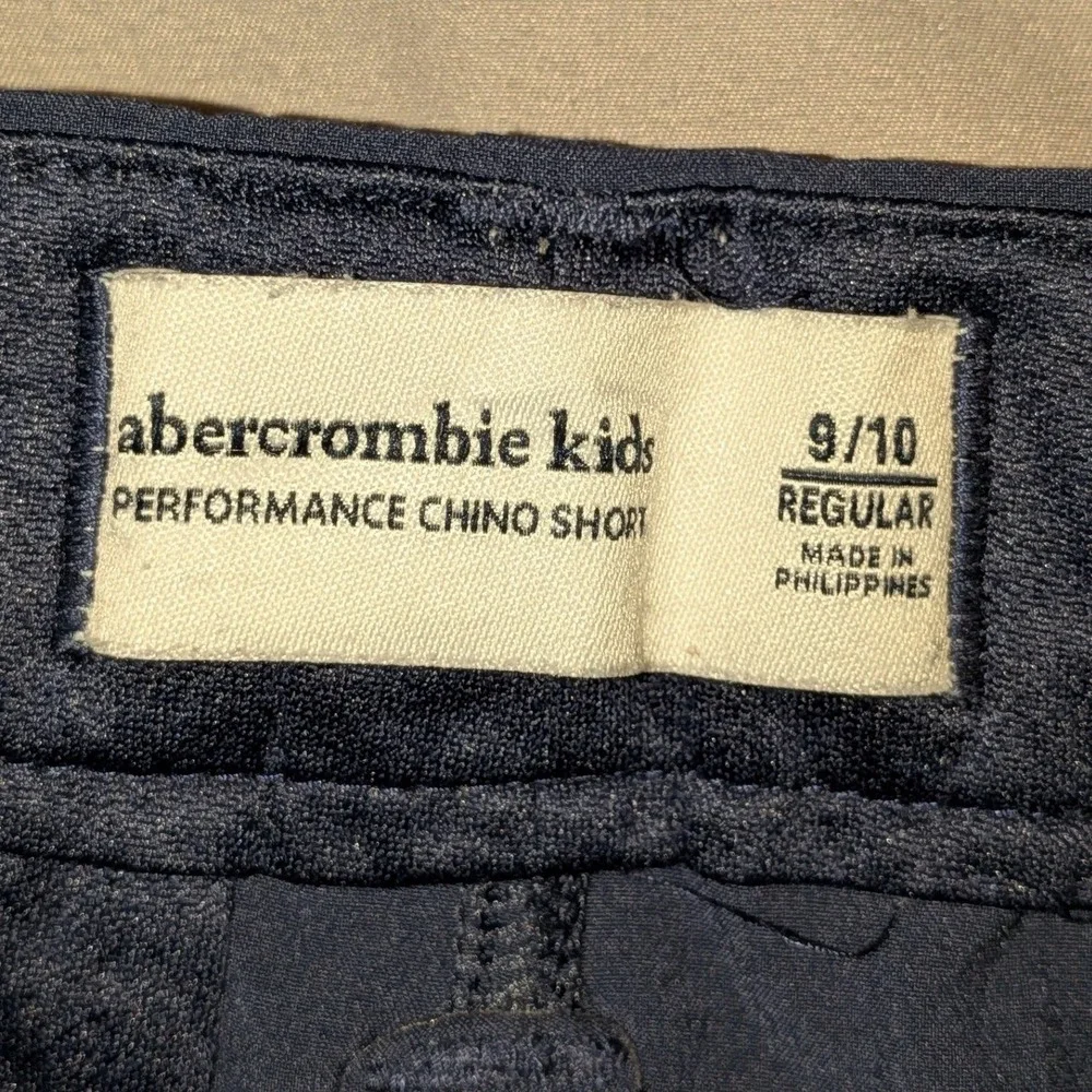 Abercrombie Kids Boys Navy Blue Performance Chino Shorts Size 9/10 Uniform